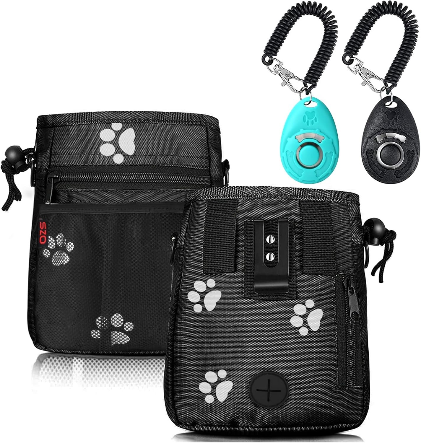 Pack de Clicker + Bolsa de Premios para Adiestramiento Canino